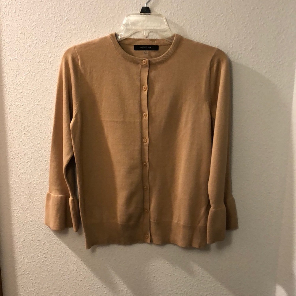 August silk new with tag cardigan with bell sleeve